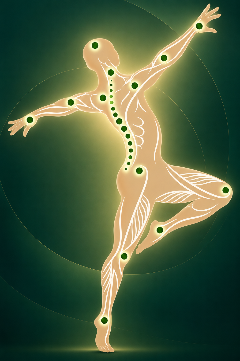 Body silhouette showing pain points