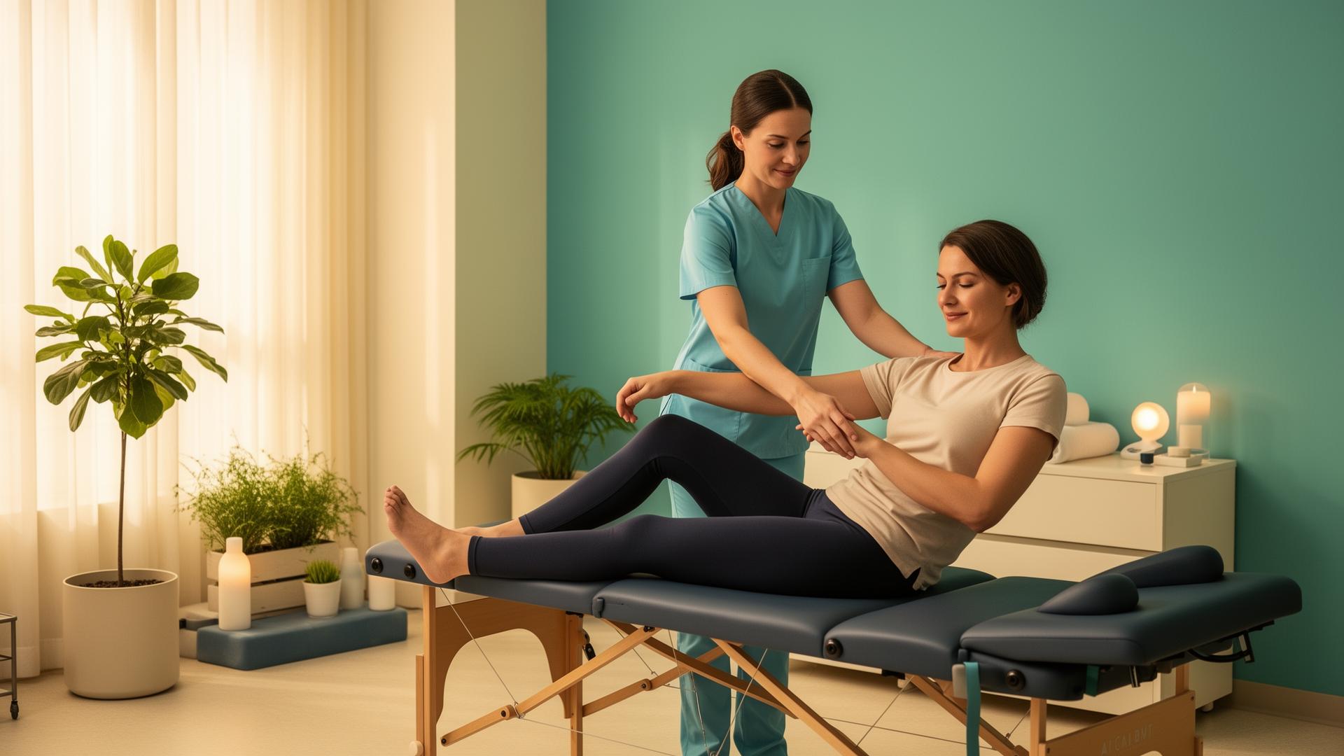 Physical therapy session